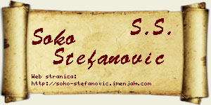 Soko Stefanović vizit kartica
